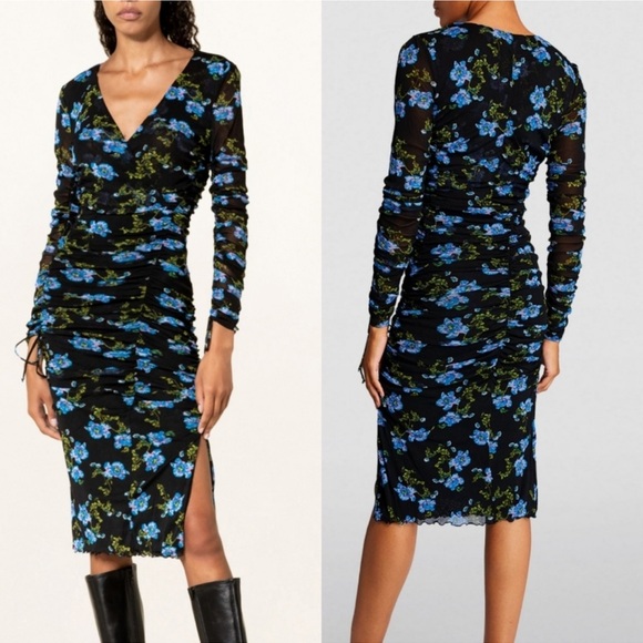 NWT Diane Von Furstenberg Women’s Rochelle Dress in August Floral Size Large - Picture 2 of 8